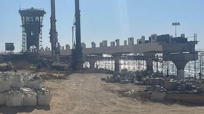 A construction site on the beachfront at Montazah in Alexandria, where plans for a bridge have angered the city's residents. Photo: Egypt's Council of Ministers