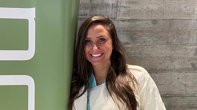 Kouri Richins publicises her book in April 2023. AP