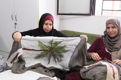 Palestinian women refugees create embroidered scarves for UAE social enterprise 81 Designs