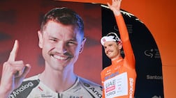 UAE Team Emirates XRG rider Jay Vine won the Tour Down Under for a second time. AFP