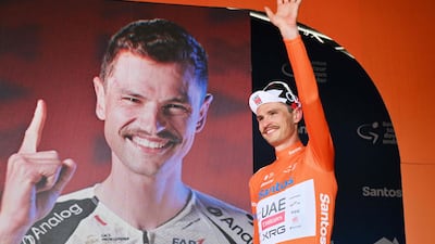 UAE Team Emirates XRG rider Jay Vine won the Tour Down Under for a second time. AFP