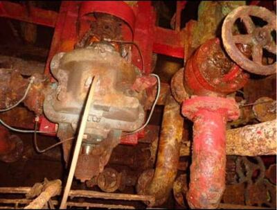 Corrosion in the boiler system of the FSO Safer. Photo: I.R. Consilium