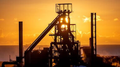 The Tata Steel site in Port Talbot, south Wales, one of the areas forecast to be worst hit by rising unemployment. Getty Images
