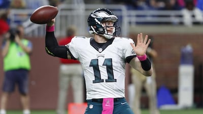 Rookie quarterback Carson Wentz will be eager to get the Philadelphia Eagles back to winning ways. Paul Sancya / AP Photo
