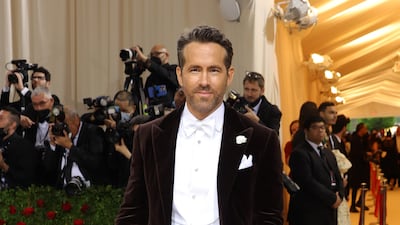 Ryan Reynolds, wearing custom velvet Ralph Lauren. AFP