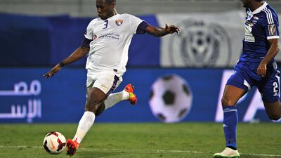 Asamoah Gyan, left, Al Ain’s Ghanaian striker, says the Garden City club are not far from turning the corner in what has been an ordinary season for the Arabian Gulf League champions so far. Jeff Topping for The National