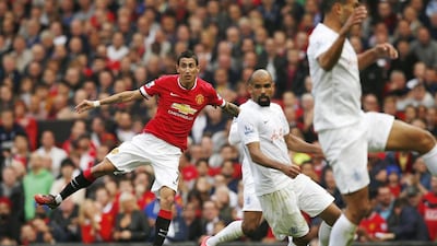 Manchester United’s Angel Di Maria was at the heart of almost everything against Queens Park Rangers yesterday. Andrew Yates / Reuters