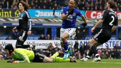 Midfielder Steven Pienaar, left, fitted comfortably back in as Everton beat Chelsea.