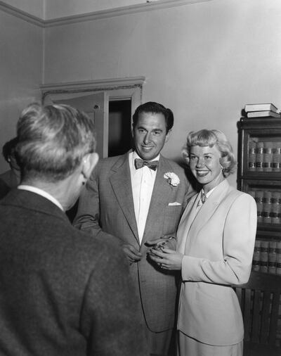 Doris Day and Martin Melcher on their wedding day. Courtesy Reuters