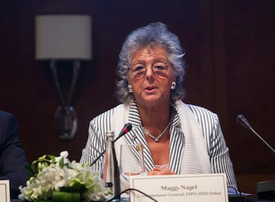 Maggy Nagel, commissioner general of Luxembourg at Expo 2020 Dubai, sais culinary students working at the country's pavilion will serve up a tasty menu for visitors. Leslie Pableo / The National