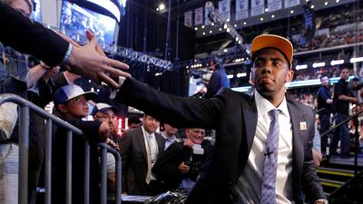 2011 - Selected number 1 in the NBA draft by the Cleveland Cavaliers, after playing 1 year in college with Duke. Julio Cortez / AP Photo