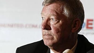 Ferguson addresses the press in Hangzhou, China, on Sunday night ahead of yesterday's 8-2 friendly win over Hangzhou Greentown in which Ryan Giggs scored a hat-trick for the English champions.