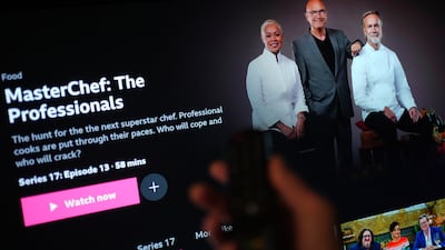 A smart TV, displaying an episode of Masterchef: The Professionals. Accusations have been made against TV presenter Gregg Wallace in the wake of him stepping away from hosting hit BBC show MasterChef while a review into complaints is carried out. PA Wire