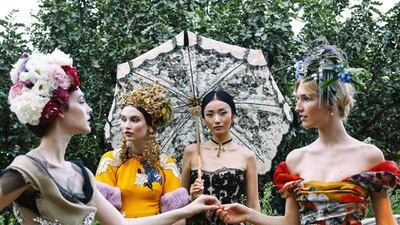 Voluminous ballgowns from the Alta Moda presentation, which drew inspiration from Shakespeare’s A Midsummer Night’s Dream. Courtesy Dolce & Gabbana