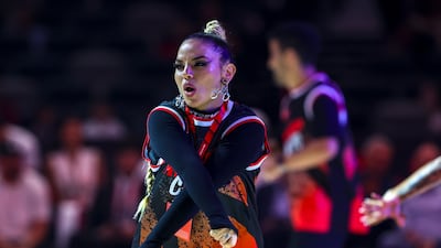 Dancers perform during the half-time show.
