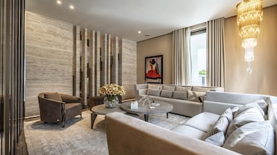 The home sits on a plot of 13,000 sq ft.