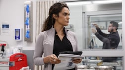 Sepideh Moafi plays Dr Baran Al-Hashimi in season two of The Pitt. Photo: HBO Max