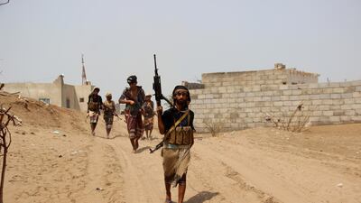 Yemeni government forces take part in military operations on Houthi positions in the port province of Hodeidah. EPA