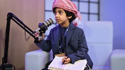 Emirati Saeed AlMheiri, aged 7, will produce a book with his grant. Photo: Mohamed bin Zayed Species Conservation Fund