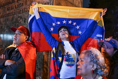 Venezuelans living in Guatemala celebrate after US forces captured Venezuelan leader Nicolas Maduro. AFP