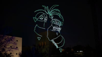 Ralf Westerhof and Talal Al Zeid's 'Nocturnal Dialogue'. Noor Riyadh 2021