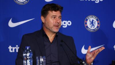 Mauricio Pochettino speaks at a press conference during his presentation as Chelsea manager. Reuters