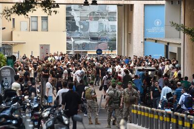 There was chaos across Lebanon on Tuesday as hospitals struggled to treat thousands injured in the explosions. EPA