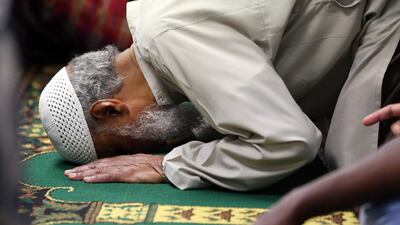 A man attends congregational Friday prayers at the Jamia Masjid mosque in Hamilton. AFP