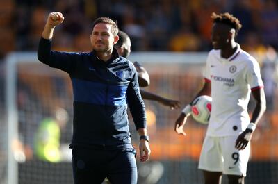 Frank Lampard, left, took over as Chelsea manager this summer and this is his first season in charge of a Premier League club. PA