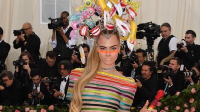Model Cara Delevingne arrives at the 2019 Met Gala in New York on May 6. AFP