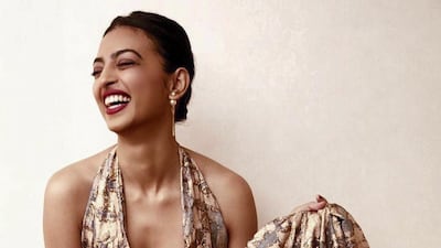 In gilded Dior for the International Emmys closing party. Instagram / Radhika Official