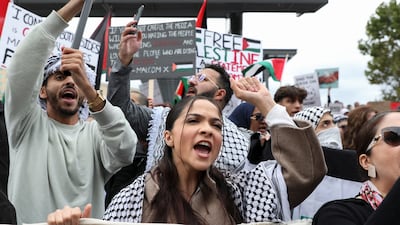 A pro-Palestinian protest in Mississauga, Canada. Reuters