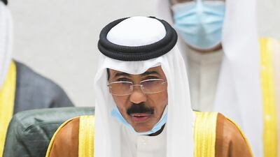 Emir Sheikh Nawaf takes the constitutional oath at the Kuwaiti National Assembly in Kuwait. AP Photo