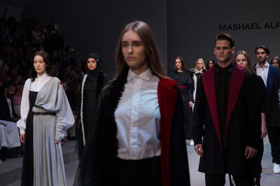 Models at the Mashael Al Rajhi show at FFWD