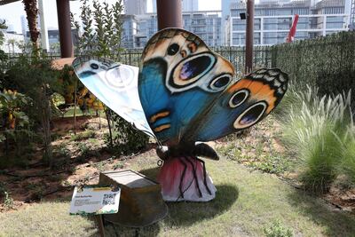 A larger-than-life replica of the owl butterfly at The Green Planet’s outdoor Nature Park. Pawan Singh / The National