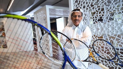 Khalaf Al Habtoor, chairman of Al Habtoor Group, says work only stops for tennis, which he plays every day at 2pm. Victor Besa / The National