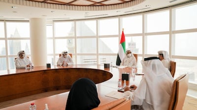 Sheikh Mohammed bin Rashid, Vice President and Ruler of Dubai, chairs a meeting to establish a work strategy for the Ministry of Industry and Advanced Technology. The new ministry was formed during a UAE Cabinet reshuffle in early July. Wam