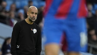 Manchester City manager Pep Guardiola watches the action. EPA