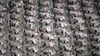 Dancers perform at the opening Ceremony of the PyeongChang 2018 Winter Olympic Games. Sean M Haffey / Getty Images