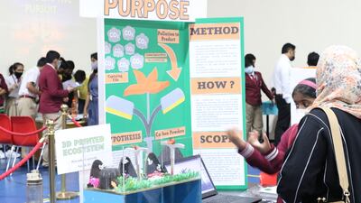 Pupils at Gems Millennium School in Sharjah take part in environmental initiatives. Photo: Gems Millennium School