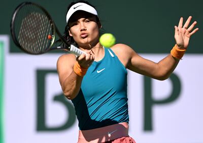 Emma Raducanu in action. Reuters