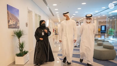 Sheikh Khaled bin Mohamed visits Jebel Hafeet Community Centre in Al Ain.