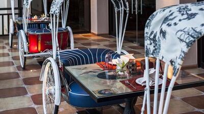 Mekong bills itself as a mélange of traditional Oriental flavours and its interiors, with Buddhas, lanterns and restored tuk-tuks for tables, reflect the concept. Antonie Robertson / The National