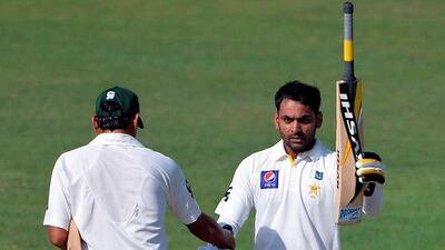 Mohammed Hafeez became the first Pakistan opener in 15 years to score back-to-back hundreds. Aamir Qureshi / AFP