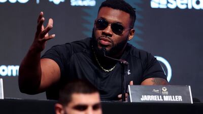 Jarrell Miller brought his usual brand of trash talk. Getty Images