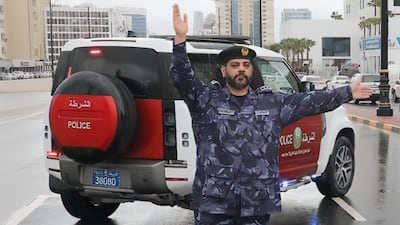 Fujairah Police at work on the roads. The force has issued advice to motorists to be vigilant at all times after the death of a mother and daughter on the Fujairah to Khor Fakkan road. Photo: Fujairah Police