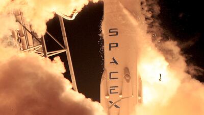 A remodelled version of the Space X rocket lifts off from Cape Canaveral. Reuters