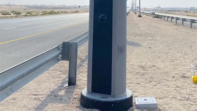 One of the 700-plus speed cameras that will be installed across Abu Dhabi. Photo: Abu Dhabi Police