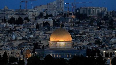 The Dome of the Rock (Qubbat Al Sakhrah) is pictured in Jerusalem at the start of the Muslim holy month of Ramadan. AFP