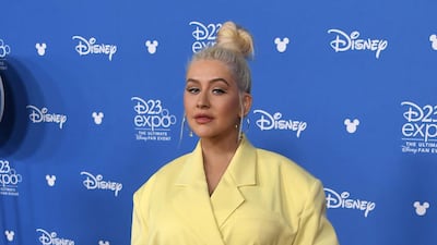 Christina Aguilera at the D23 Expo 2019 at Anaheim Convention Centre on August 23, 2019 in California. AFP